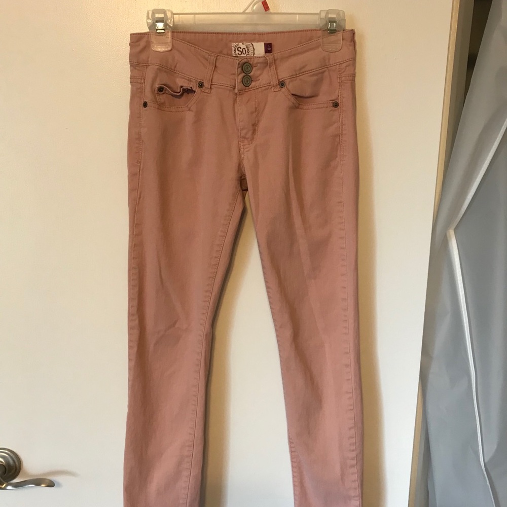 dusty pink/peach skinny pants
